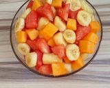 A picture of step 3 of Simple Fruit Salad with Honey Lime Dressing.