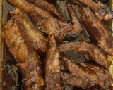 A picture of step 4 of My Lovely Spicy Rib sauce mixed with Smoked BBQ Sauce.