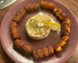 Grillezett rozmaringos camembert burgonyakrokettel és mediterrán salátával recept fázis 2 fotója
