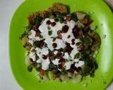 A picture of step 6 of Rice tikki chaat.