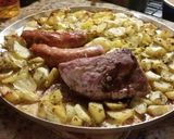 Foto del paso 5 de la receta: Carne y chorizo con papas al horno
