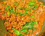 A picture of step 4 of Pasta (Rigatoni) with beef and spicy Chipotle.