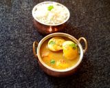 A picture of step 8 of Egg keema masala in coconut milk.