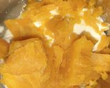 A picture of step 1 of Mango lassi😊#cookpad #ramadanrecipe.