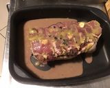 Une image de l'étape 6 de Rôti de bœuf à l'ail fumé et jus de sanglier.
