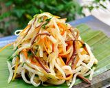 Hình bước làm 3 của món Su hào xào chay bếp vườn