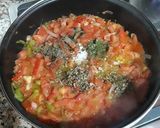 Foto del paso 5 de la receta Espirales en salsa de picadillo de tomates y hierbas aromáticas