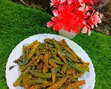 A picture of step 4 of Bhindi.