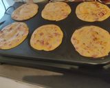 Une image de l'étape 2 de Pancakes au fromage blanc et framboises.