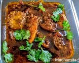 A picture of step 8 of Mutton masala.