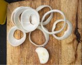 A picture of step 2 of Perfect Onion Rings - Great side dish or with a beer - so simple and amazing :P Enjoy :P.