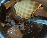 A picture of step 1 of Chocolate Makhana Cone.
