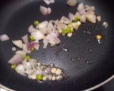 A picture of step 1 of Chilli garlic fried Rice.
