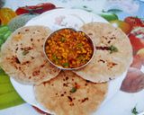 A picture of step 5 of Tasty healthy Soya flour roti and sabji.