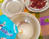 A picture of step 1 of ROSE COCONUT LADDU No Time No - fry Diwali sweet special Rose coconut laddu 🌹🌹.