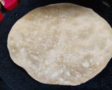 A picture of step 7 of Roti with brinjal aloo fry.