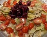A picture of step 5 of Chicken with Artichokes, Tomatoes, Garlic, and Olives.