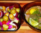 A picture of step 4 of Mike's Lemon Chicken & Sweet Garlic Baby Spuds.