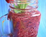 Foto del paso 4 de la receta: Smoothie de fresas, arándanos, naranja y hierbabuena