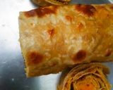 A picture of step 3 of Leftover paratha Patra (famous Gujarati dish).