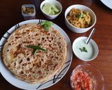 A picture of step 10 of Aalo bharay parathay.