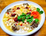 鵝油湯上鮮貝娃娃菜（創意料理）的食譜步驟4照片