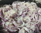 A picture of step 2 of Veg french onion soup.