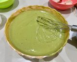 Foto langkah ke 5 dari resep Brownies Matcha Basque Burnt Cheesecake.
