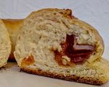 Foto del paso 8 de la receta: HERRADURAS Rellenas de Dulce de Melocotón y Tocineta...!💝💟💓