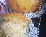 A picture of step 6 of Baked potatoes KumpirTurkish style.