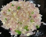 A picture of step 2 of Methi Rice (Fenugreek leaves).