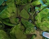 A picture of step 1 of Spinach rice.