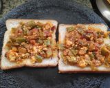 A picture of step 4 of Open Paneer Cheese Chilli Toast😋.