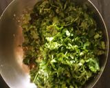 A picture of step 1 of Kothimbir vadi.