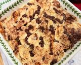 Gambar langkah 4 resipi 👩‍🍳Puding Roti Coklat Pisang.