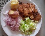 Foto del paso 5 de la receta: Pescado frito con papas y ensalada