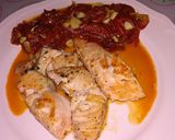Foto del paso 3 de la receta Salmón al Mix de pimientas con pimientos asados