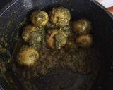 A picture of step 4 of Dhaniya(Coriander) Aloo.