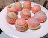 彩虹蛋黃酥（レインボームンケーキ）的食譜步驟6照片