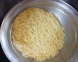 A picture of step 1 of Schezwan Chowmein.