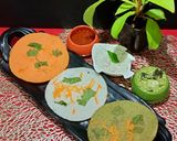 A picture of step 6 of Tricolour Uttapam.