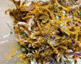 A picture of step 2 of Root veg pakoras.