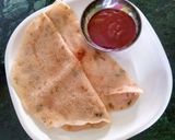 A picture of step 5 of Rava Dosa.