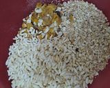 A picture of step 2 of No bake dry fruits granola bars.