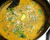 A picture of step 6 of Teliya Mah (Himachali delicacy).