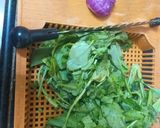 A picture of step 1 of Moong dal palak.