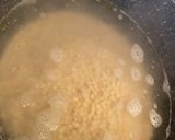 A picture of step 1 of Moghrabieh - semolina dough with chicken.