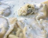 Une image de l'étape 6 de Raviolis ricotta et pancetta.