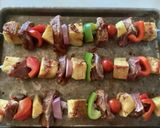 A picture of step 4 of California Farm Kababs with Pineapple and Pork.