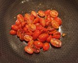 Une image de l'étape 4 de Pâtes Mozzarella Tomates.